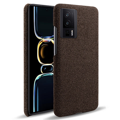 For Xiaomi Poco F5 Pro 5G / Redmi K60 Pro 5G / K60 5G Phone Case Solid Color Drop-proof Hard PC+Cloth Phone Cover