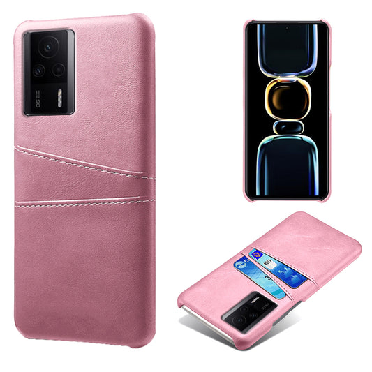 For Xiaomi Redmi K60E 5G Phone Case with 2 Card Slots Pocket PU Leather + Hard PC Protective Cover
