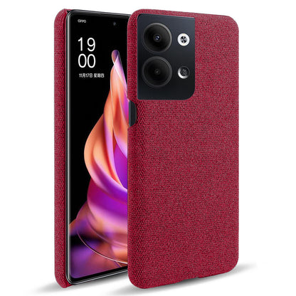 For Oppo Reno9 5G / Reno9 Pro 5G Smartphone Case Solid Color Hard PC+Cloth Phone Cover