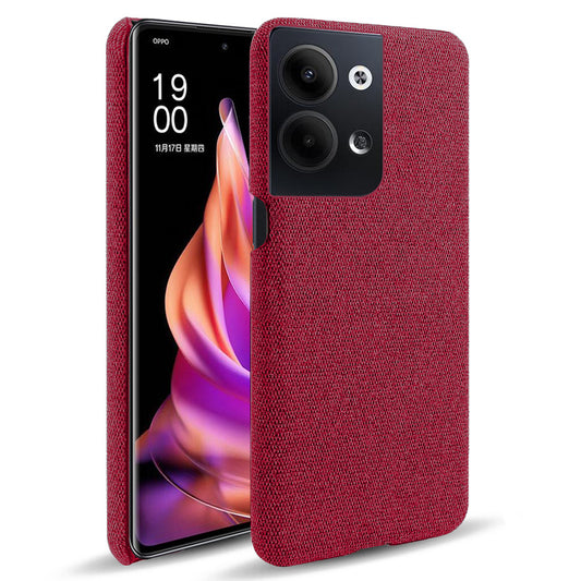 For Oppo Reno9 5G / Reno9 Pro 5G Smartphone Case Solid Color Hard PC+Cloth Phone Cover
