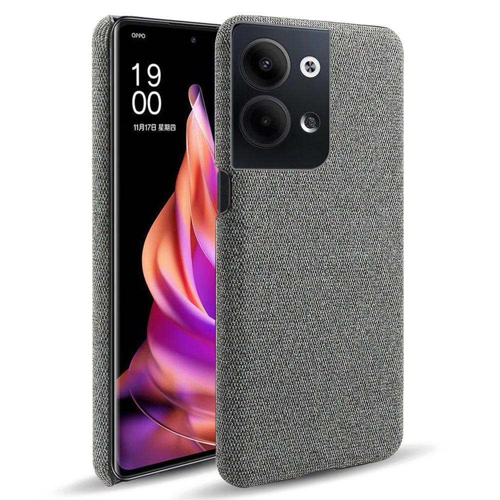 For Oppo Reno9 5G / Reno9 Pro 5G Smartphone Case Solid Color Hard PC+Cloth Phone Cover