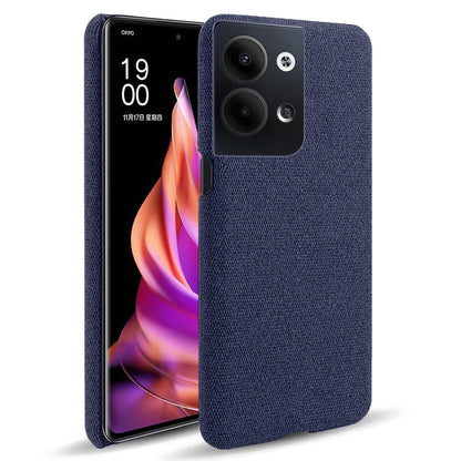 For Oppo Reno9 5G / Reno9 Pro 5G Smartphone Case Solid Color Hard PC+Cloth Phone Cover
