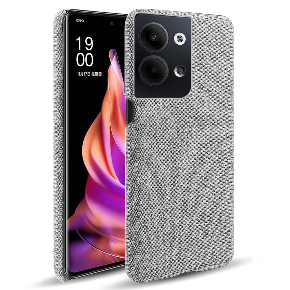 For Oppo Reno9 5G / Reno9 Pro 5G Smartphone Case Solid Color Hard PC+Cloth Phone Cover