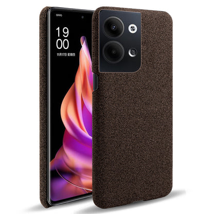 For Oppo Reno9 5G / Reno9 Pro 5G Smartphone Case Solid Color Hard PC+Cloth Phone Cover