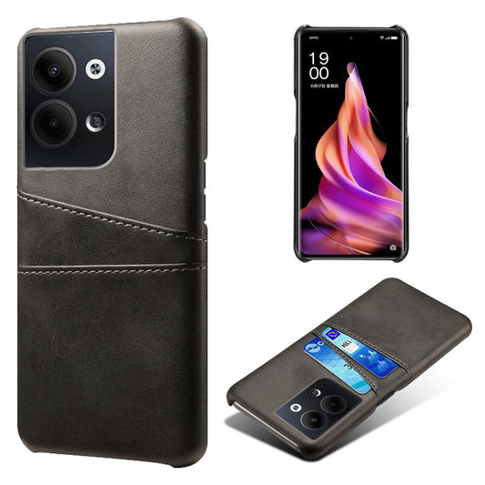 For Oppo Reno9 5G / Reno9 Pro 5G Phone Case with 2 Card Slots Pocket PU Leather + Hard PC Cover