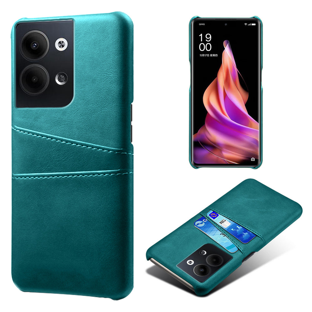 For Oppo Reno9 5G / Reno9 Pro 5G Phone Case with 2 Card Slots Pocket PU Leather + Hard PC Cover