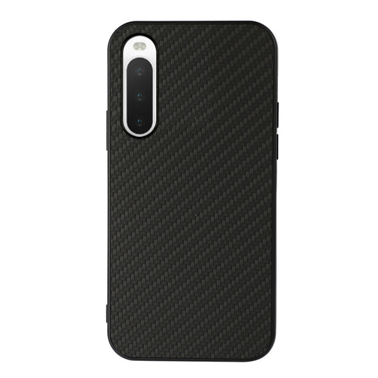 For Sony Xperia 10 V PU Leather + TPU Shockproof Phone Case Carbon Fiber Texture Anti-slip Cover