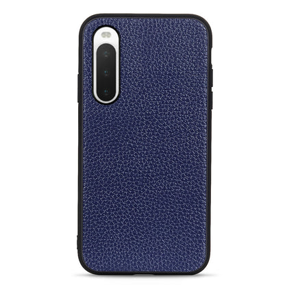 For Sony Xperia 10 V Genuine Leather + PC + TPU Shockproof Phone Case Litchi Texture Anti-Scratch Cover