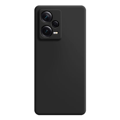 Rubberized Phone Case for Xiaomi Redmi Note 12 5G (India) / Poco X5 5G , Straight Edge TPU Fiber Lining Protective Cover