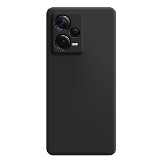 Rubberized Phone Case for Xiaomi Redmi Note 12 5G (India) / Poco X5 5G , Straight Edge TPU Fiber Lining Protective Cover