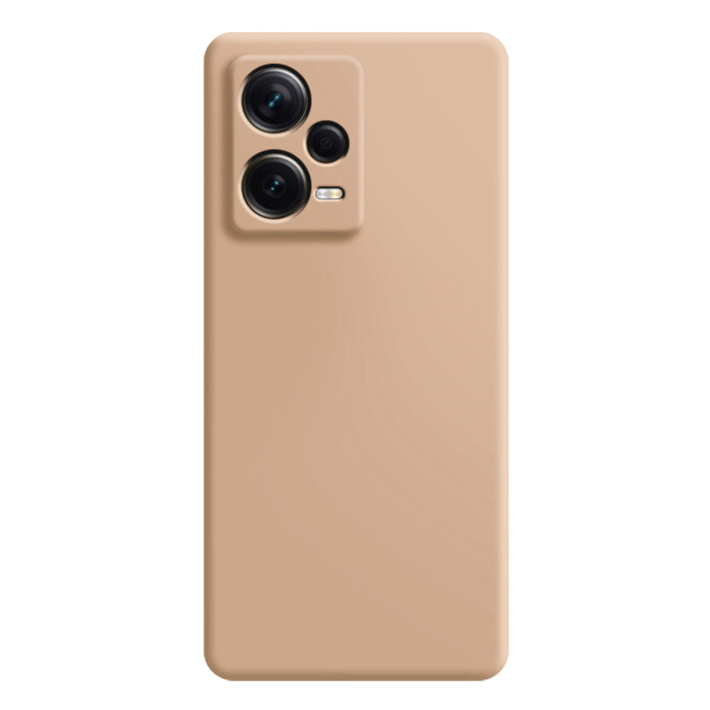 Rubberized Phone Case for Xiaomi Redmi Note 12 5G (India) / Poco X5 5G , Straight Edge TPU Fiber Lining Protective Cover
