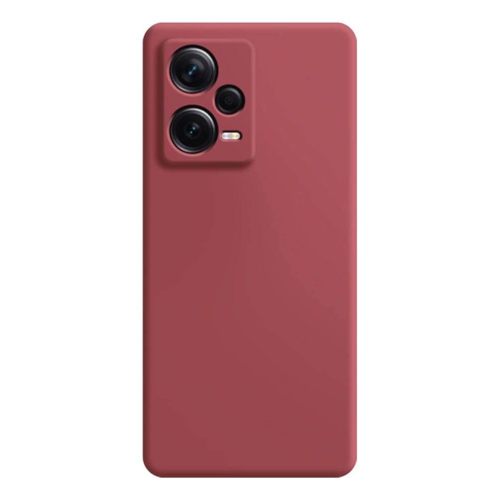 Rubberized Phone Case for Xiaomi Redmi Note 12 5G (India) / Poco X5 5G , Straight Edge TPU Fiber Lining Protective Cover