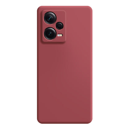 Rubberized Phone Case for Xiaomi Redmi Note 12 5G (India) / Poco X5 5G , Straight Edge TPU Fiber Lining Protective Cover