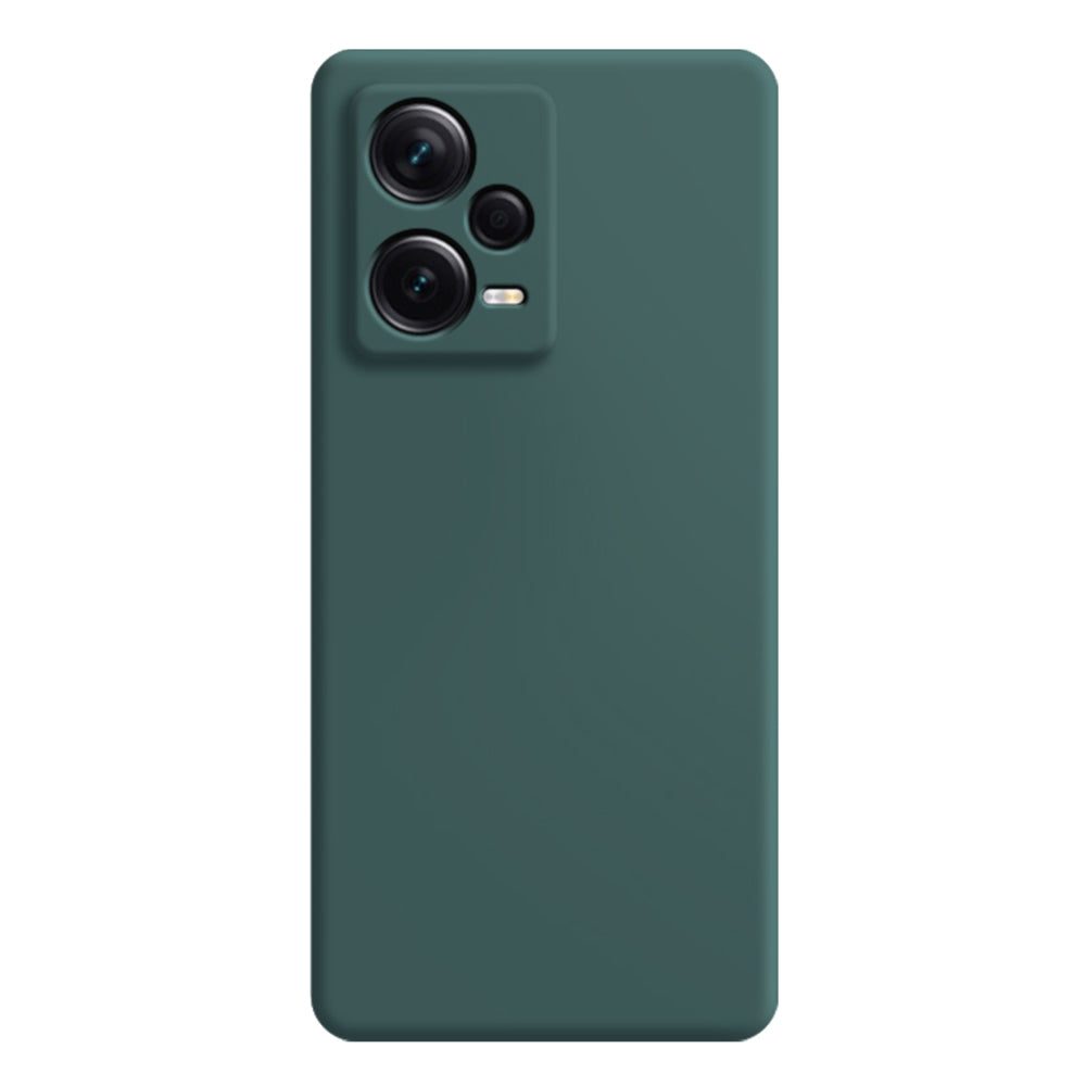 Rubberized Phone Case for Xiaomi Redmi Note 12 5G (India) / Poco X5 5G , Straight Edge TPU Fiber Lining Protective Cover