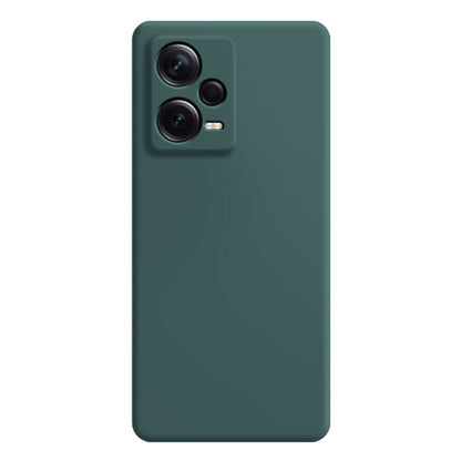 Rubberized Phone Case for Xiaomi Redmi Note 12 5G (India) / Poco X5 5G , Straight Edge TPU Fiber Lining Protective Cover