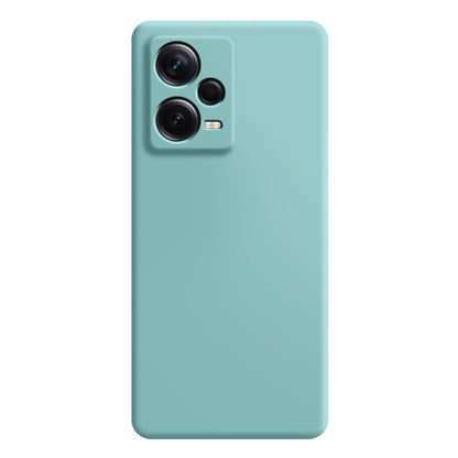 Rubberized Phone Case for Xiaomi Redmi Note 12 5G (India) / Poco X5 5G , Straight Edge TPU Fiber Lining Protective Cover