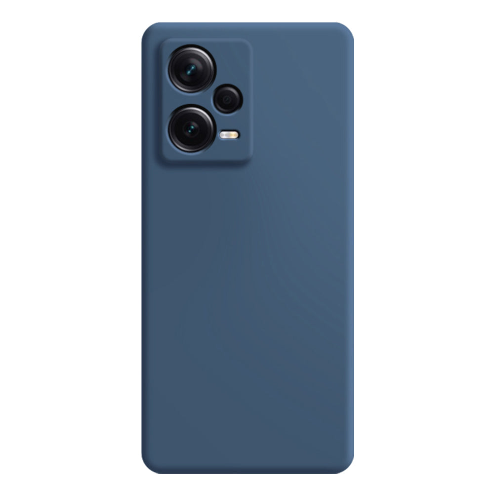 Rubberized Phone Case for Xiaomi Redmi Note 12 5G (India) / Poco X5 5G , Straight Edge TPU Fiber Lining Protective Cover