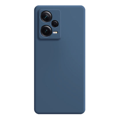 Rubberized Phone Case for Xiaomi Redmi Note 12 5G (India) / Poco X5 5G , Straight Edge TPU Fiber Lining Protective Cover