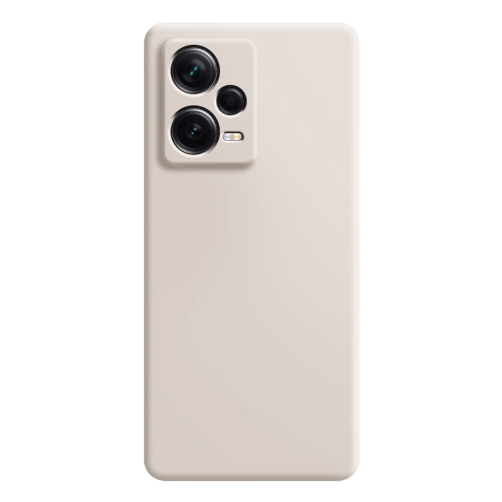 Rubberized Phone Case for Xiaomi Redmi Note 12 5G (India) / Poco X5 5G , Straight Edge TPU Fiber Lining Protective Cover