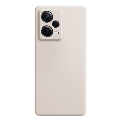 Rubberized Phone Case for Xiaomi Redmi Note 12 5G (India) / Poco X5 5G , Straight Edge TPU Fiber Lining Protective Cover