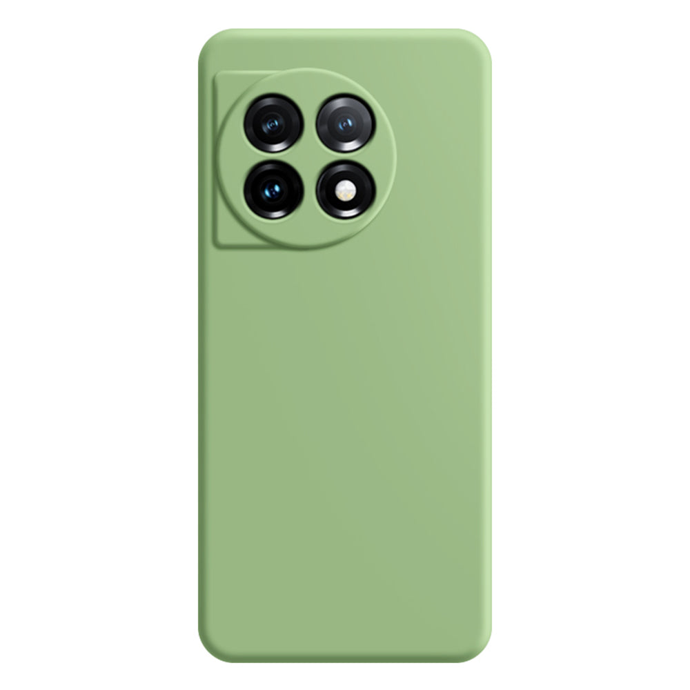 For OnePlus 11 5G Soft TPU Non-Slip Rubberized Back Cover Fiber Lining Straight Edge Phone Case