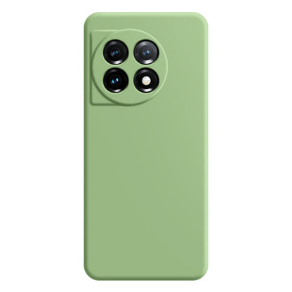 For OnePlus 11 5G Soft TPU Non-Slip Rubberized Back Cover Fiber Lining Straight Edge Phone Case
