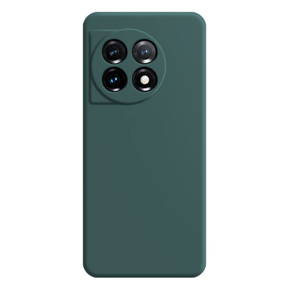 For OnePlus 11 5G Soft TPU Non-Slip Rubberized Back Cover Fiber Lining Straight Edge Phone Case