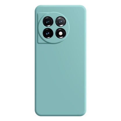 For OnePlus 11 5G Soft TPU Non-Slip Rubberized Back Cover Fiber Lining Straight Edge Phone Case