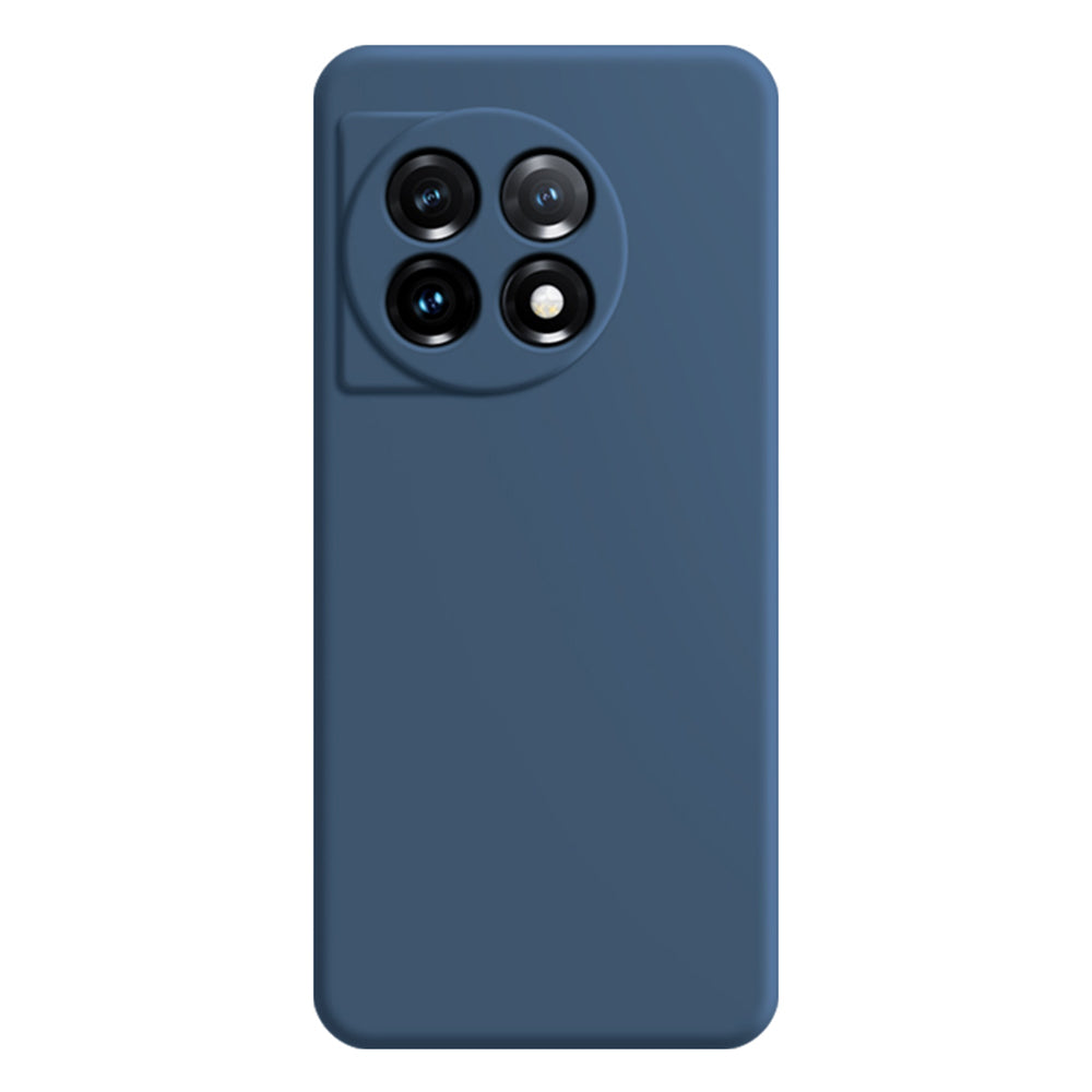 For OnePlus 11 5G Soft TPU Non-Slip Rubberized Back Cover Fiber Lining Straight Edge Phone Case