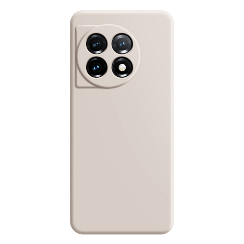 For OnePlus 11 5G Soft TPU Non-Slip Rubberized Back Cover Fiber Lining Straight Edge Phone Case