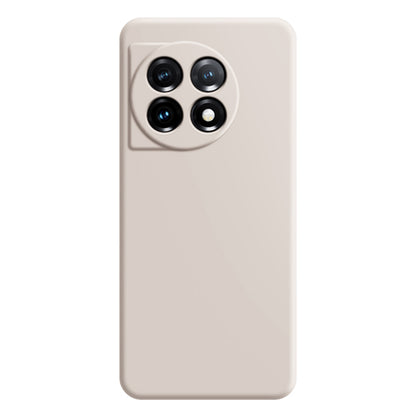 For OnePlus 11 5G Soft TPU Non-Slip Rubberized Back Cover Fiber Lining Straight Edge Phone Case
