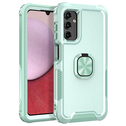 For Samsung Galaxy A54 5G Rotatable Ring Kickstand Phone Case PC + Silicone Anti-scratch Cover