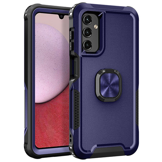 For Samsung Galaxy A54 5G Rotatable Ring Kickstand Phone Case PC + Silicone Anti-scratch Cover
