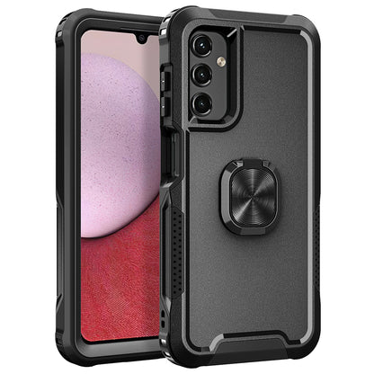 For Samsung Galaxy A54 5G Rotatable Ring Kickstand Phone Case PC + Silicone Anti-scratch Cover