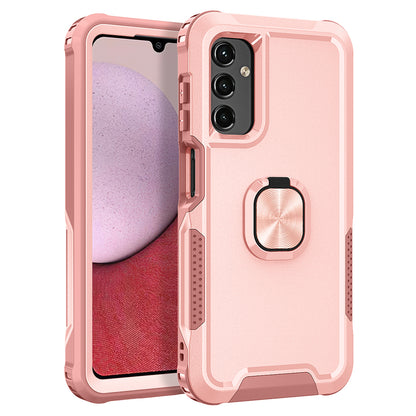 For Samsung Galaxy A54 5G Rotatable Ring Kickstand Phone Case PC + Silicone Anti-scratch Cover