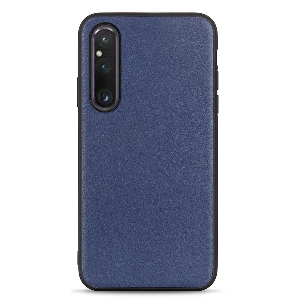 For Sony Xperia 1 V Anti-Scratch Genuine Leather + TPU Phone Case Textured Drop Protection Cell Phone Cover