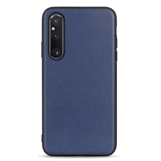 For Sony Xperia 1 V Anti-Scratch Genuine Leather + TPU Phone Case Textured Drop Protection Cell Phone Cover
