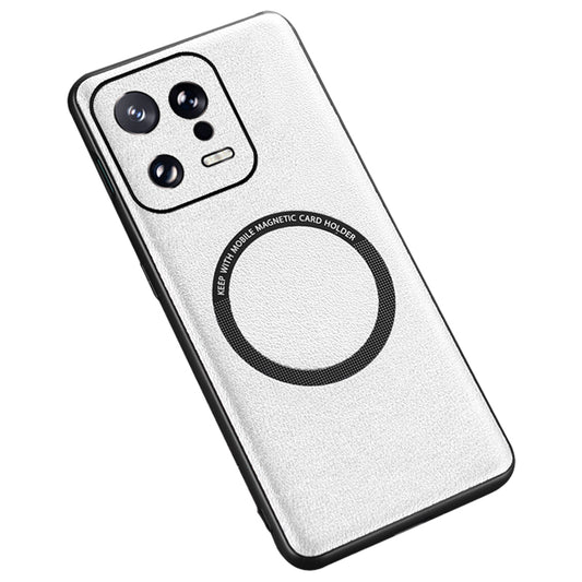 PU Leather Coated TPU+PC Back Case for Xiaomi 13 Pro 5G Phone Cover Compatible with MagSafe Charger