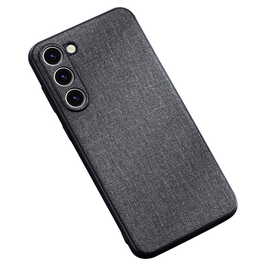 For Samsung Galaxy S23+ Cloth Texture TPU Back Cover Anti-drop Mobile Phone Case