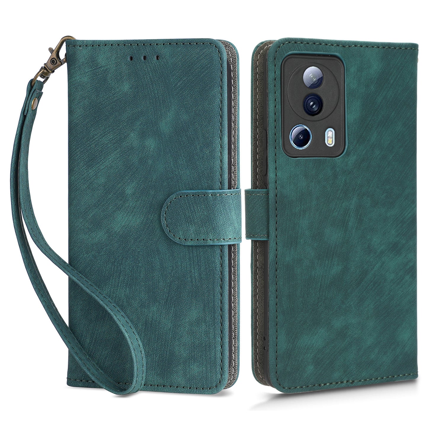 For Xiaomi 13 Lite / Civi 2 5G Wallet Phone Case RFID Blocking Stand Phone Leather Cover with Strap