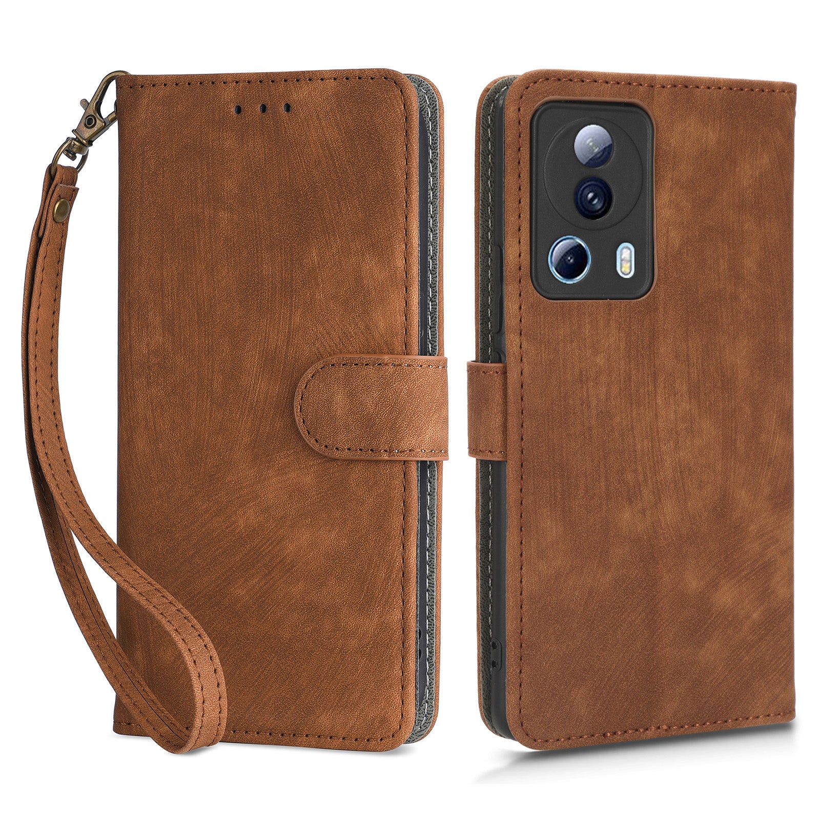 For Xiaomi 13 Lite / Civi 2 5G Wallet Phone Case RFID Blocking Stand Phone Leather Cover with Strap