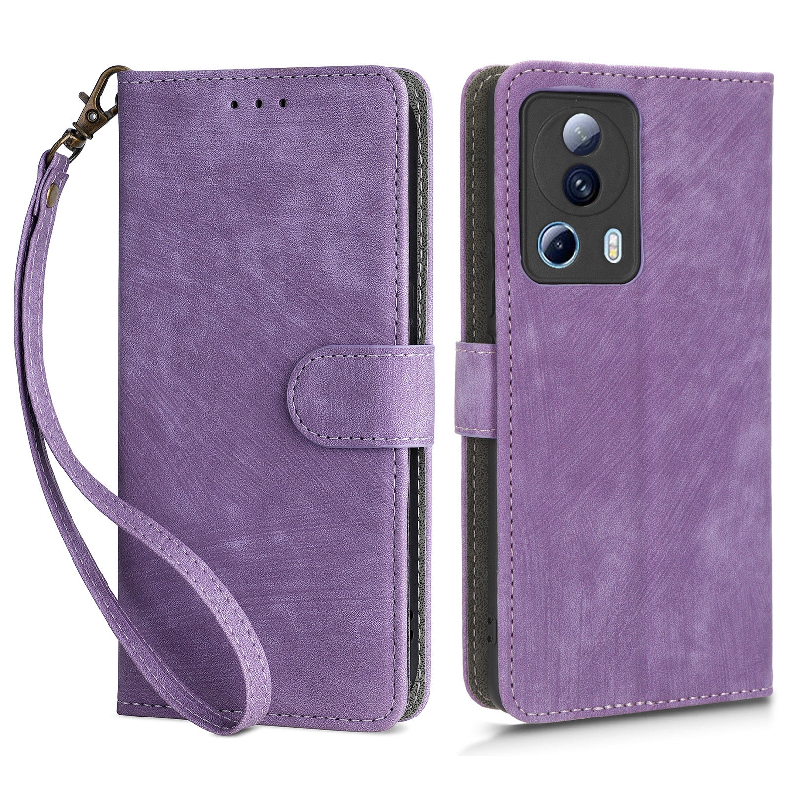 For Xiaomi 13 Lite / Civi 2 5G Wallet Phone Case RFID Blocking Stand Phone Leather Cover with Strap