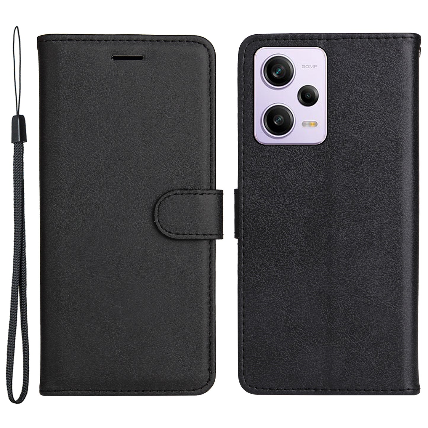KT Leather Series-2 for Xiaomi Redmi Note 12 Pro 5G / Note 12 Pro Speed 5G / Poco X5 Pro 5G Phone Stand Case PU Leather Wallet Phone Cover with Strap