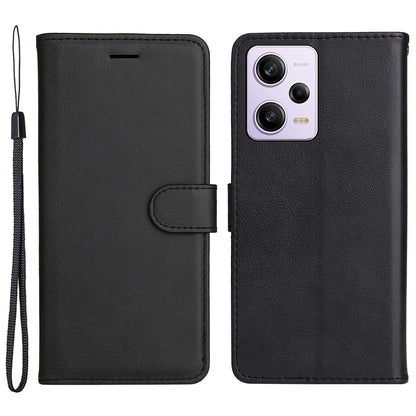 KT Leather Series-2 for Xiaomi Redmi Note 12 Pro 5G / Note 12 Pro Speed 5G / Poco X5 Pro 5G Phone Stand Case PU Leather Wallet Phone Cover with Strap