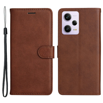 KT Leather Series-2 for Xiaomi Redmi Note 12 Pro 5G / Note 12 Pro Speed 5G / Poco X5 Pro 5G Phone Stand Case PU Leather Wallet Phone Cover with Strap