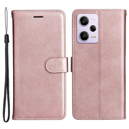 KT Leather Series-2 for Xiaomi Redmi Note 12 Pro 5G / Note 12 Pro Speed 5G / Poco X5 Pro 5G Phone Stand Case PU Leather Wallet Phone Cover with Strap