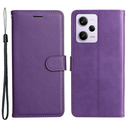 KT Leather Series-2 for Xiaomi Redmi Note 12 Pro 5G / Note 12 Pro Speed 5G / Poco X5 Pro 5G Phone Stand Case PU Leather Wallet Phone Cover with Strap