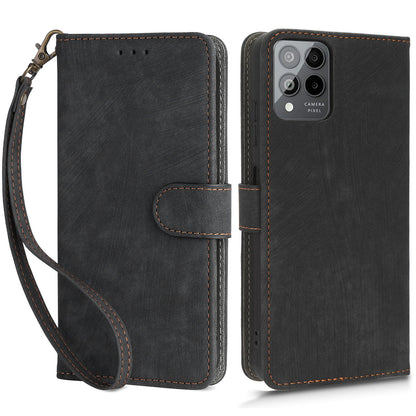 For T-Mobile Revvl 6 Pro 5G / T Phone Pro 5G / Telekom T Phone Pro 5G Phone Case RFID Blocking Wallet Stand Leather Cover with Strap