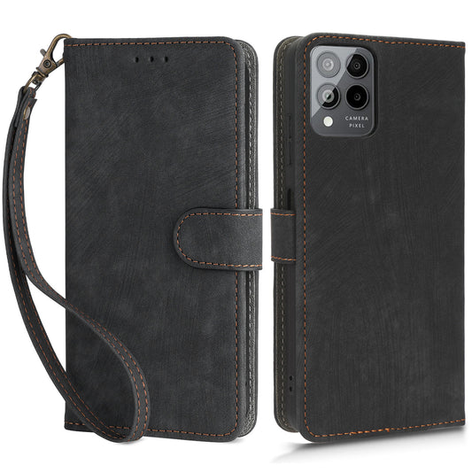 For T-Mobile Revvl 6 Pro 5G / T Phone Pro 5G / Telekom T Phone Pro 5G Phone Case RFID Blocking Wallet Stand Leather Cover with Strap