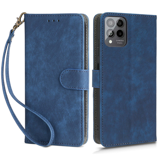 For T-Mobile Revvl 6 Pro 5G / T Phone Pro 5G / Telekom T Phone Pro 5G Phone Case RFID Blocking Wallet Stand Leather Cover with Strap
